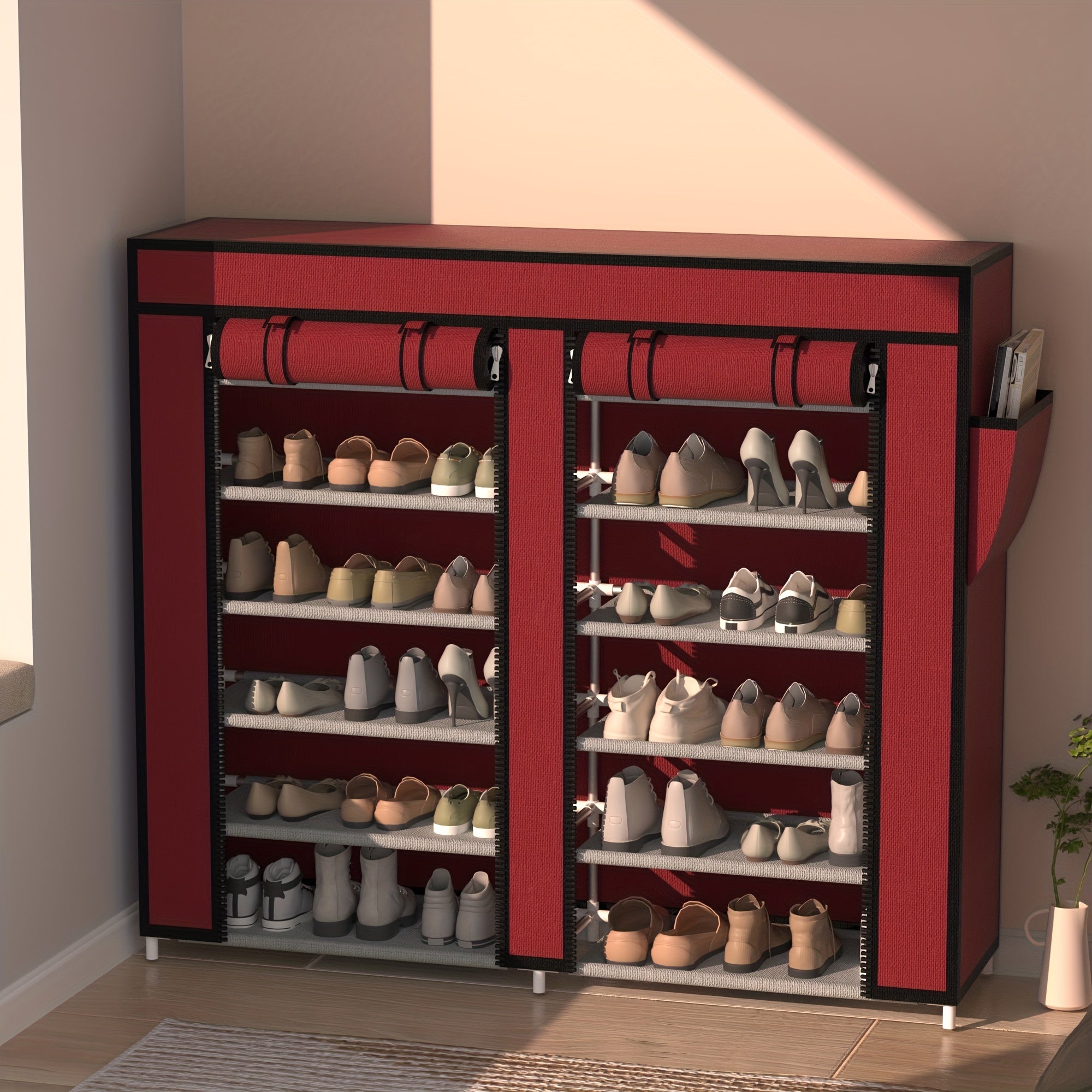 7 Layer Shoe Rack Non Woven Shoes Storage Rack - Durable Metal Shoe Rack
