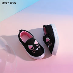 Girls' Canvas Slip-on Loafers for Autumn