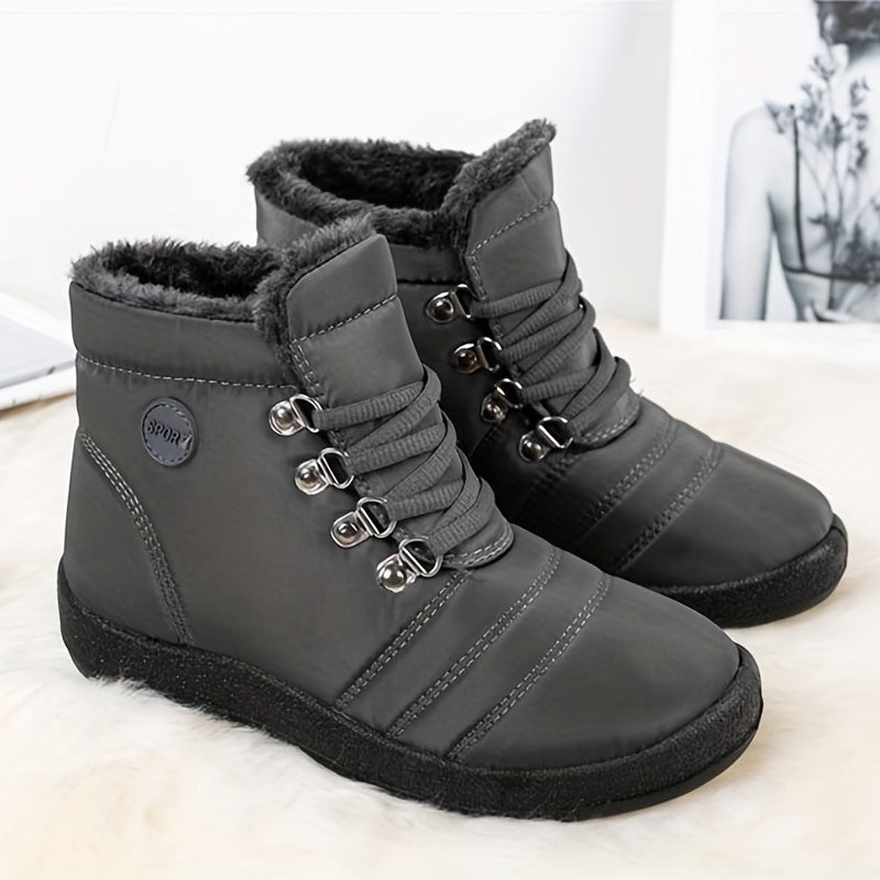 Fur Lined Snow Boots Waterproof Windproof Non Slip Winter Boots