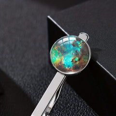 Cloud Star Glass Metal Tie Clips for Men
