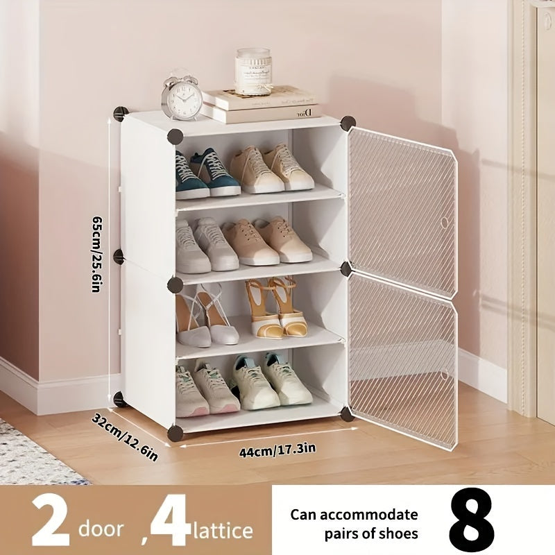 Vertical Shoe Rack with Door, Entryway Shoe Storage Cabinet