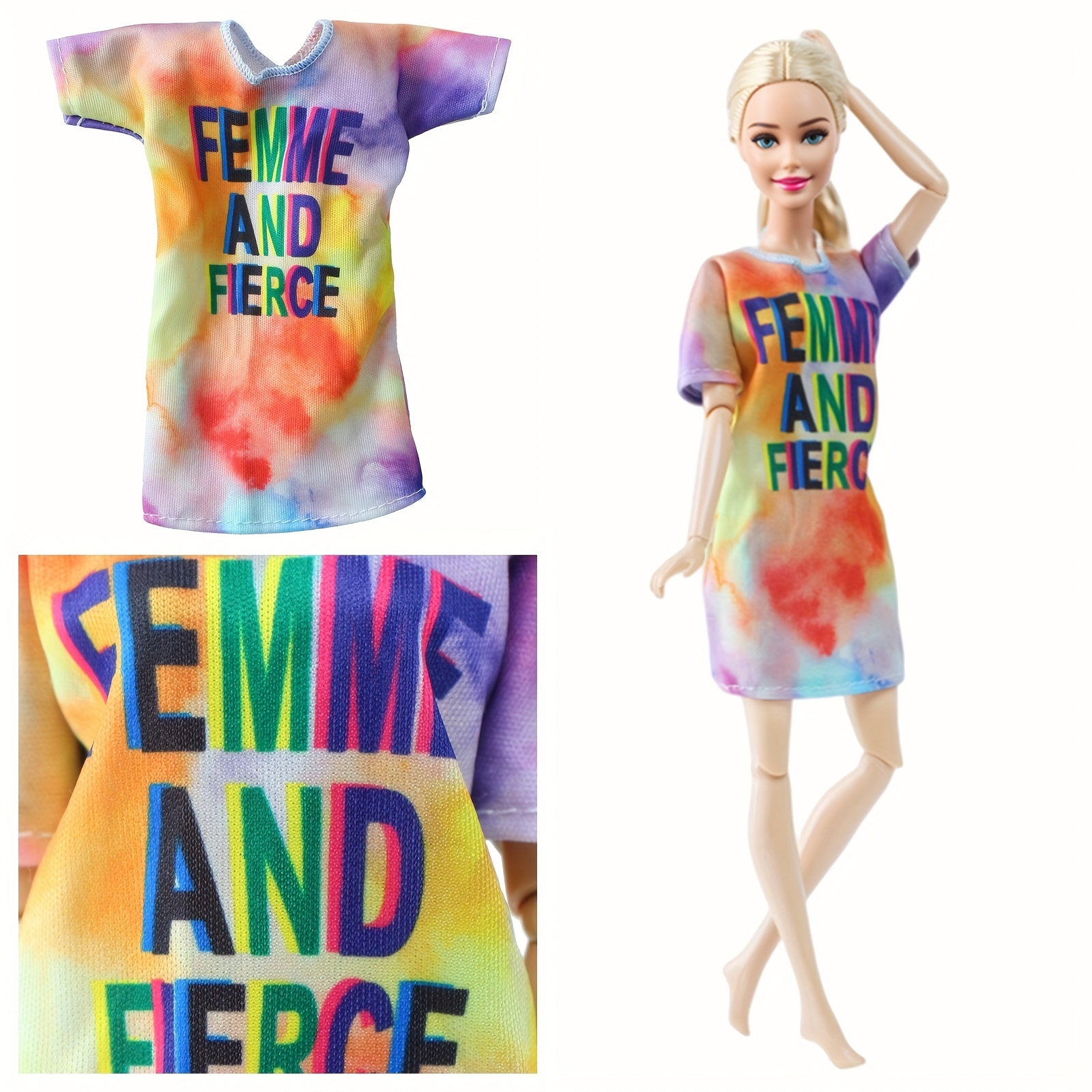 5pcs Doll Clothes Set for 11.5 Inch Dolls Casual & School Style Outfits