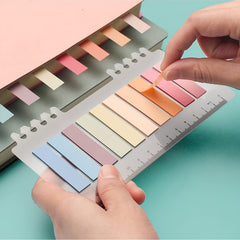 1200 Colorful Sticky Notes with Ruler & Index Tabs