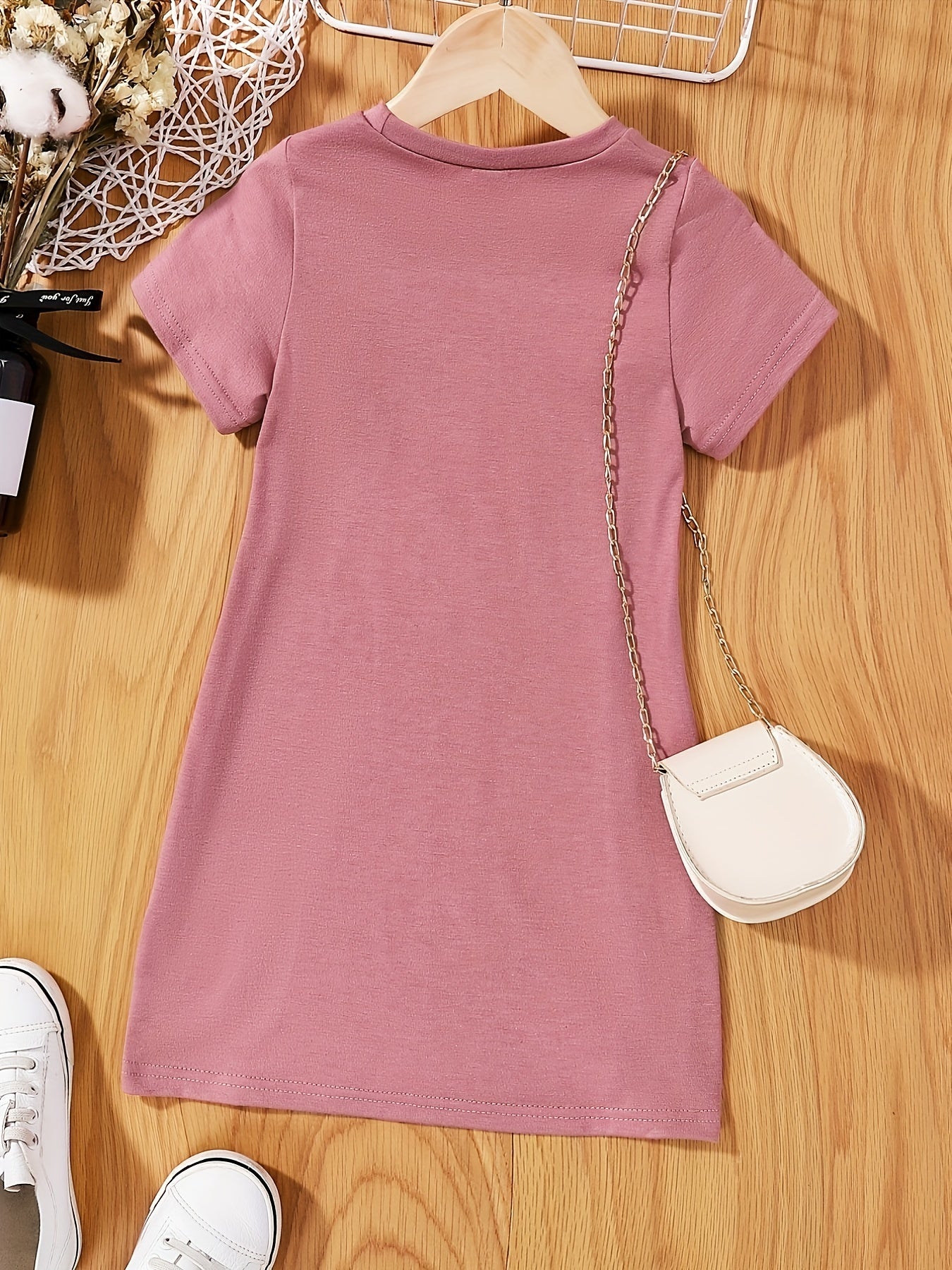 Girls Casual Kitten Graphic Dress for Summer Holiday Party Kids Clothes