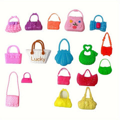 20pcs Mixed Style Doll High Heels Boots & Bags Dressing Accessories