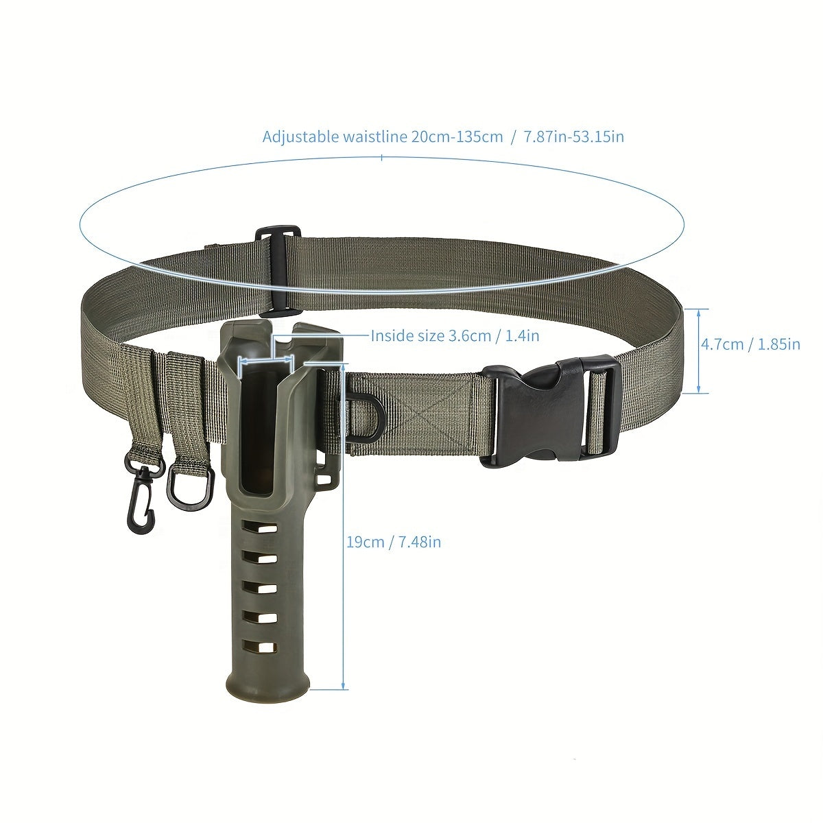 Fishing Rod Belt Holder Waist Hanging Rod Bracket Tackle