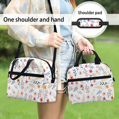 Pastel Flower Insulated Cooler Bag 23x12x20 - Spacious & Portable