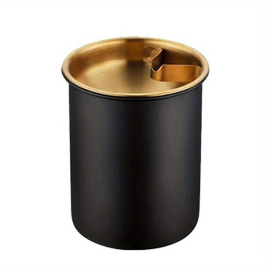 Stainless Steel Ashtray with Funnel and Windproof Design