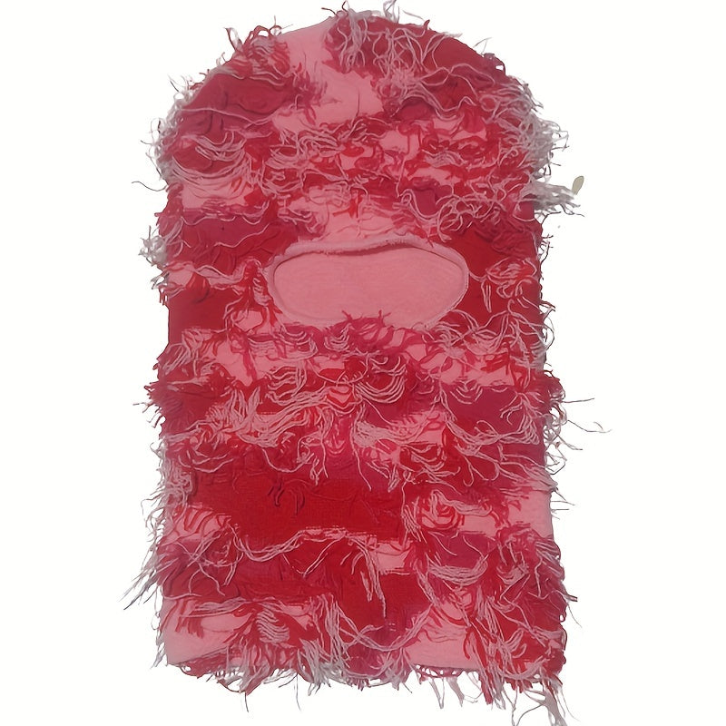 Distressed Knitted Full Face Mask Ski Shiesty Mask Camouflage Fleece Mask