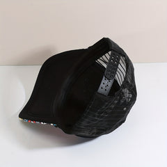 Cartoon Print Baseball Cap Hip Hop Unisex Breathable Mesh Trucker Hat