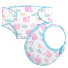 Animal Pattern Baby Doll Diaper and Bib Set for 14-18 Inch Dolls