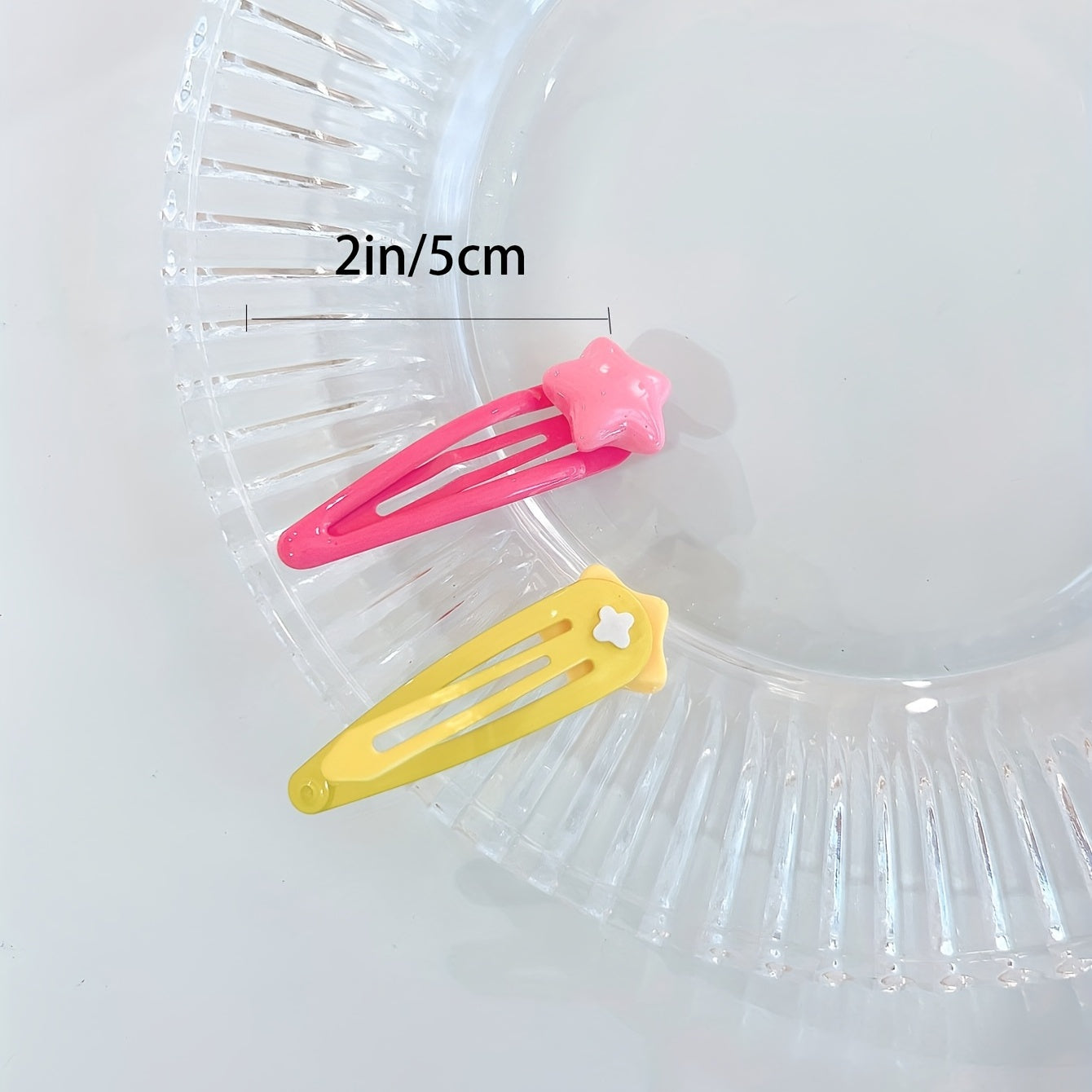 10pcs Candy Star Heart Hair Clips Y2K Hair Slides Clip Non Slip Dopamine Dressin