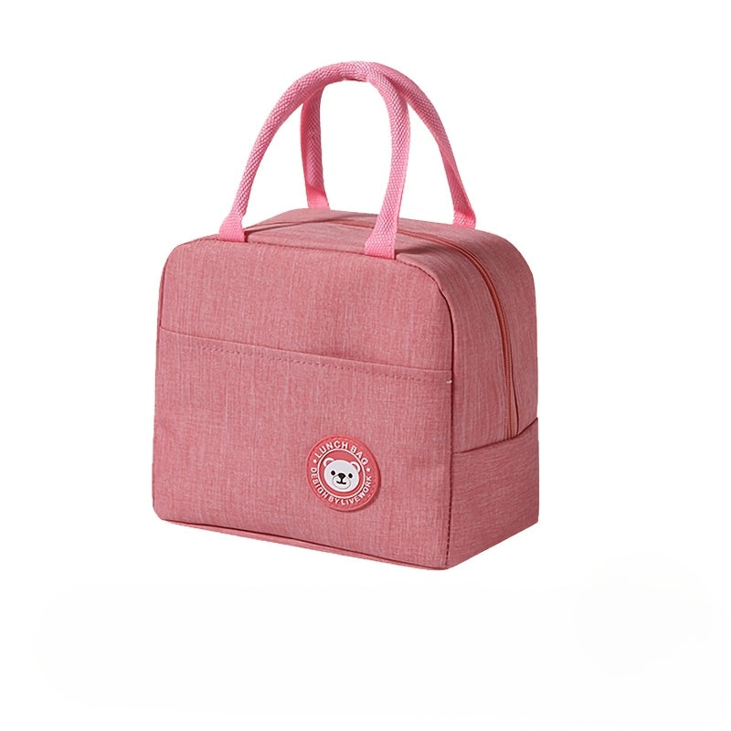 Insulated Lunch Tote Bag Lightweight Durable Portable with Zipper Closure