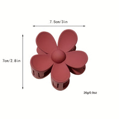 6Pcs Large Frosted Hair Claw Flower Clips for Women