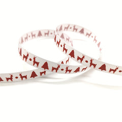 5 Yards Christmas Grosgrain Ribbon for Gift Wrapping Wedding Decor