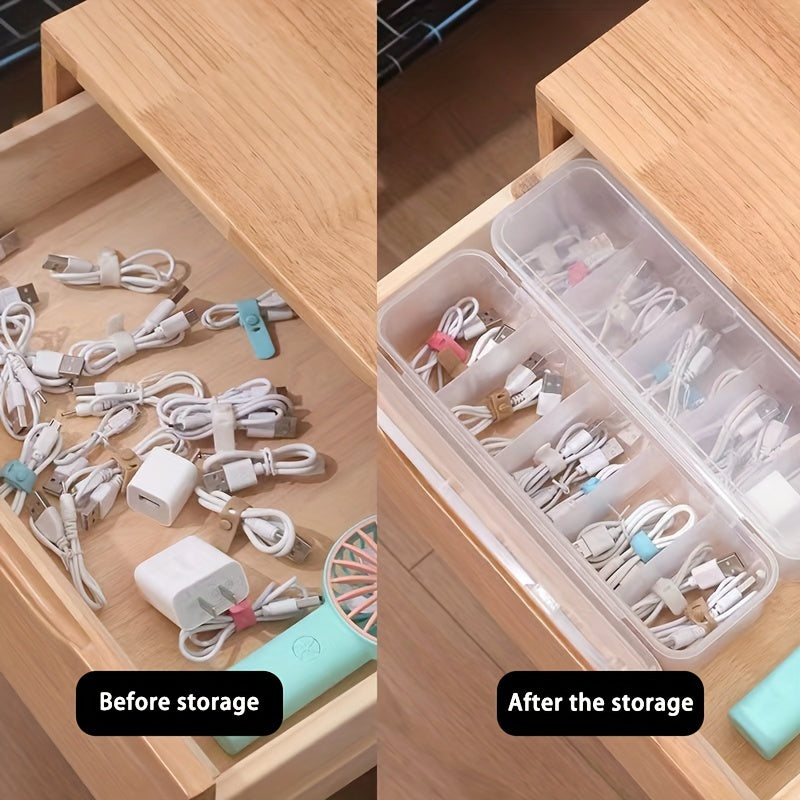 Data Cable Storage Box 5 Grids Waterproof Dustproof