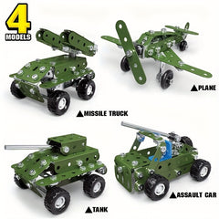 166pcs Military Building Blocks Educational Toys
