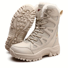 Fur Lined Thermal Snow Boots Winter Warm Tactical Combat Boots
