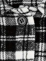  Plaid Print Long Sleeve Button Up Tunic Shirt