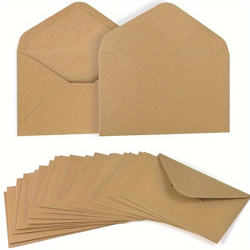 Brown Thank You Card Envelope A6 V-shaped Flip