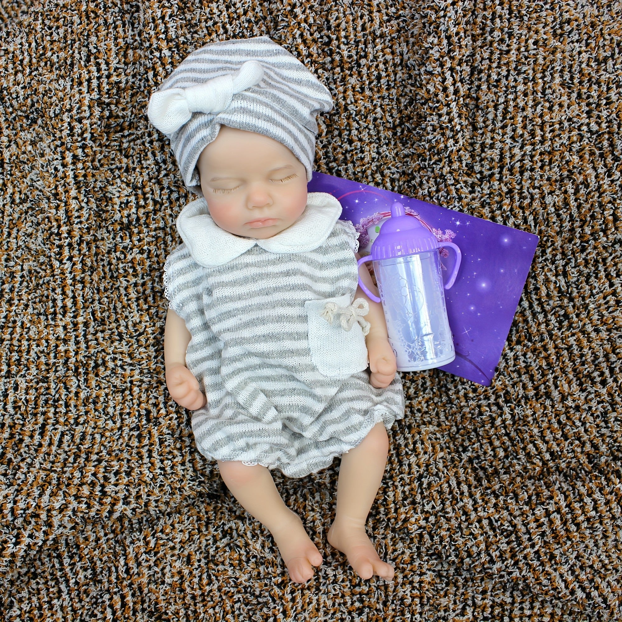 32cm Silicone Reborn Dolls Soft Full Body Open Mouth