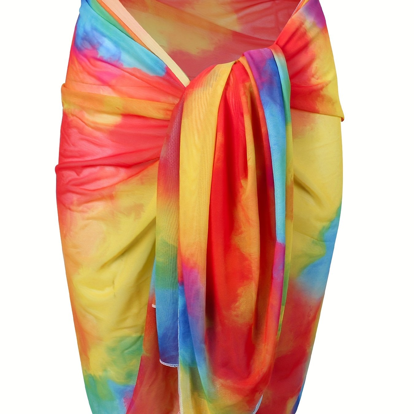  Tie Dye Wrap Beach Cover Up Skirt
