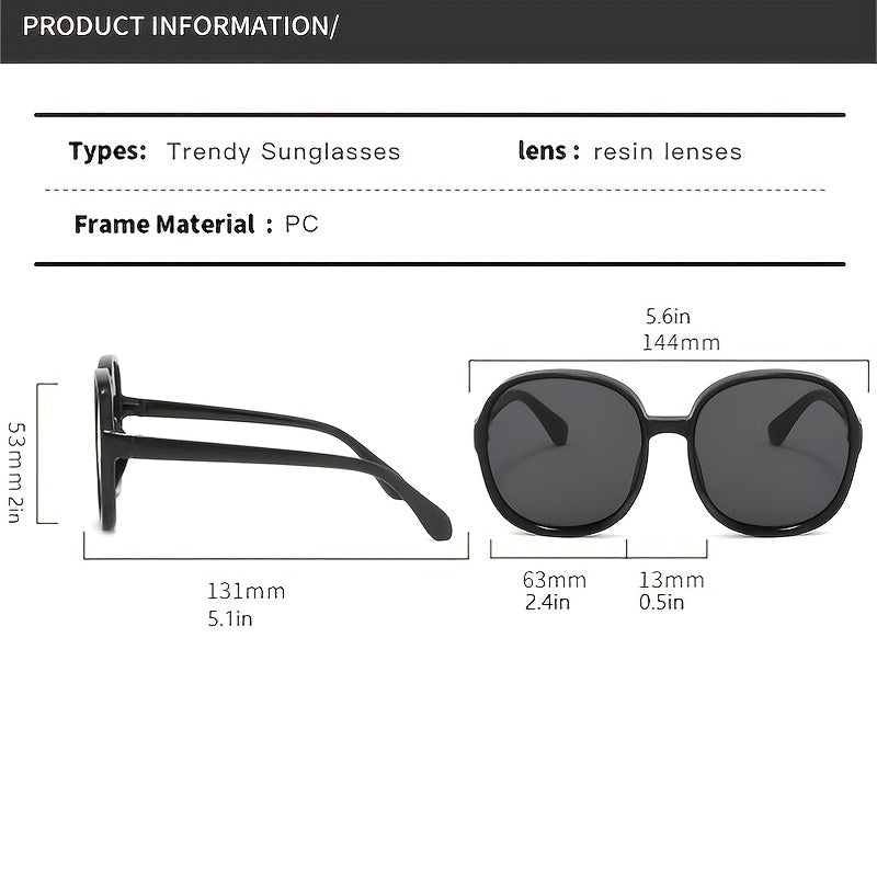 Vintage Round Frame Sunglasses for Women