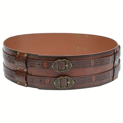Nordic Viking Style Wide Leather Belt Medieval Girdle