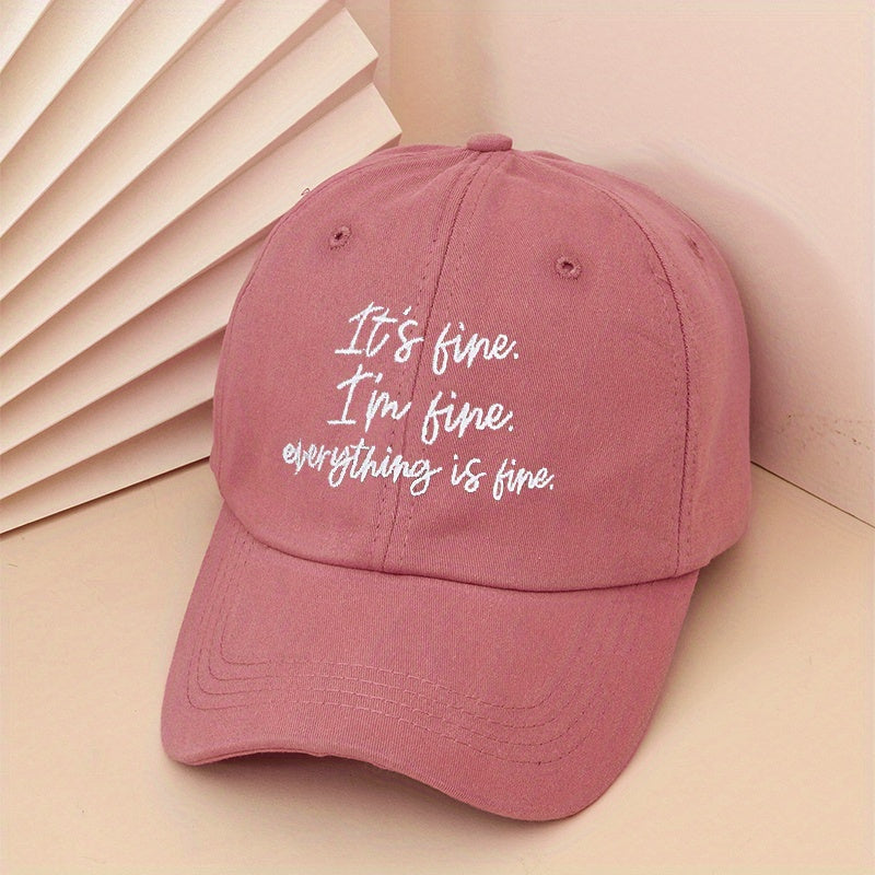 Letter Embroidery Baseball Cap Cotton Sun Hat Women Men Unisex