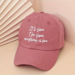 Letter Embroidery Baseball Cap Cotton Sun Hat Women Men Unisex
