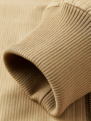 Men's Zipper Baseball Collar Outdoor Jackets Windproof Warm Jacket