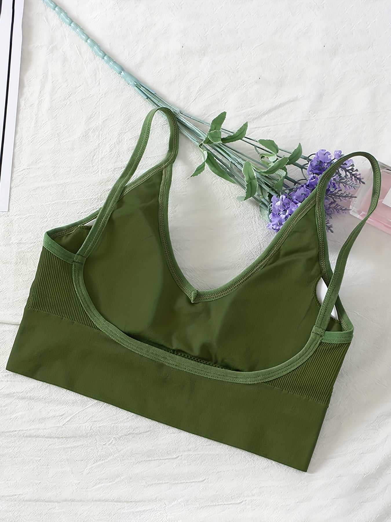 Triangle Cups Sports Bra Push Up Yoga Fitness Bra