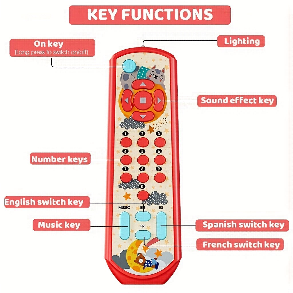 Early Educational TV Remote Control Baby Toy 6 Months Plus