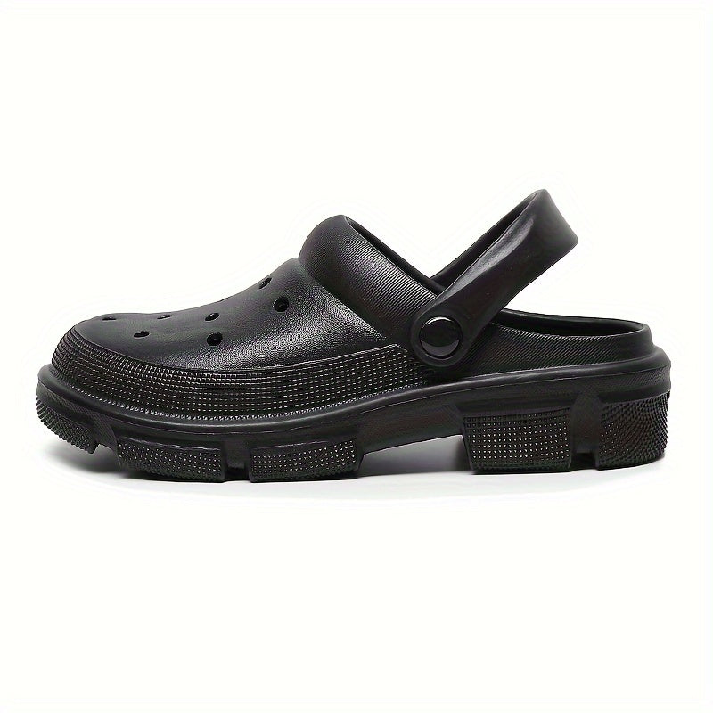 Unisex Solid Hollow Out Clogs Comfy Non Slip Soft Sole Slippers
