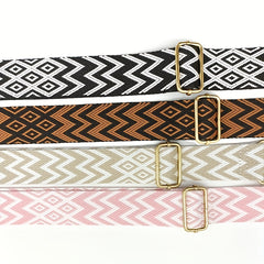 Geometric Pattern Bag Strap Adjustable Durable Lightweight