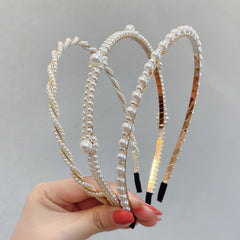 3pcs Faux Pearl Hairbands Bridal Hair Hoop Wedding Hair Accessories