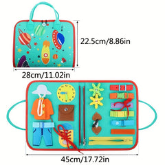 Educational Busy Board Montessori Toys for Toddlers Great for Travel