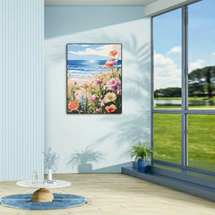 Beach Poppy Painting Kit for Adults - Acrylic Paint Set with Brushes and Hooks