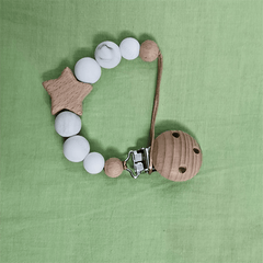 Silicone Pacifier Clip Baby Teething Toys With Star Pattern