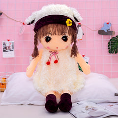 15in Plush Doll with Hat Soft Stuffed Toy for Girls - Home Decor Mix