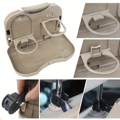 Universal Car Food Tray Holder - Convenient Rear Seat Dining and Travel