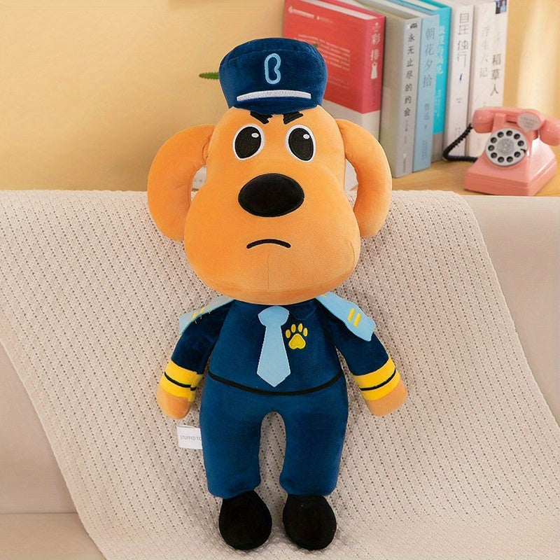 Labrador Sheriff Plush Toy, Golden Retriever Decor, Claw Machine Prize
