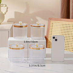 Acrylic Bead Decor Sugar Jar Candy Snack Jar Sealed Jar Golden Sugar Jar