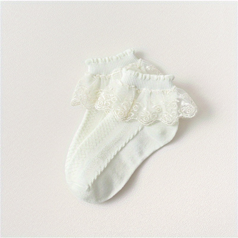 Kids Lace Socks Girls Cotton Mesh Princess Short Socks