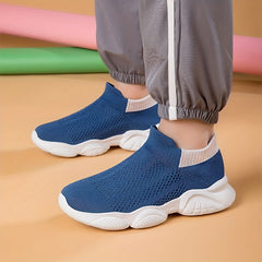 Boys Breathable Knit Sneakers Casual Running Shoes