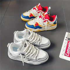 Men's Lace Up Skate Shoes Non Slip Casual Shoes For Youth