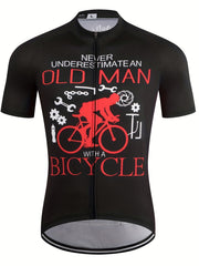 Men's Cycling Jersey Short Sleeve Breathable Bicycle Jersey With 3 Back Pockets