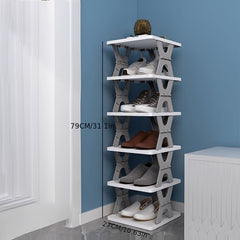 6pcs Folding Shoe Rack for Entryway Indoor Dormitory