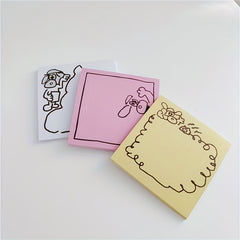 Cartoon Dog Sticky Note Drawing Message Note Paper 1pc 50sheets
