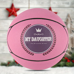 Engraved Basketball To My Daughter From Mom PU leather Basketball Gift